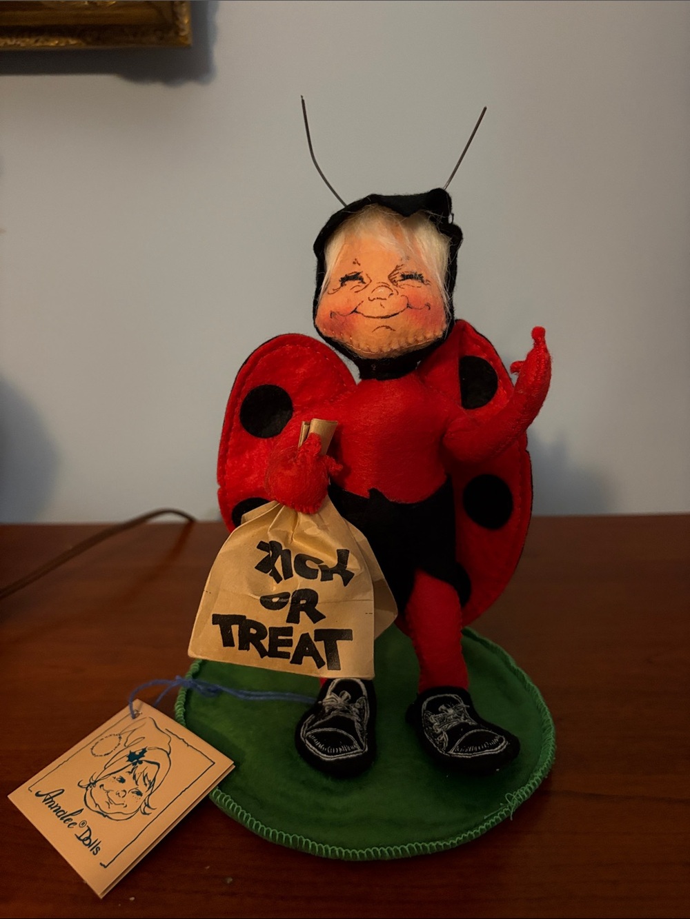 ANNALEE 1996 Vintage Ladybug Trick-or-Treat Doll - Red